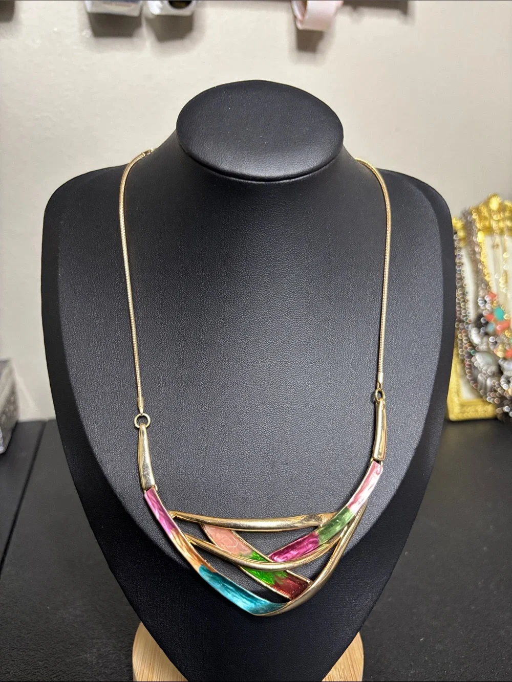 Multicolor Retro Colorful Enamel Layered Necklace - Women Jewelry